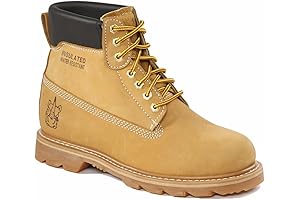 Rhino Boots for Men: 68C67 6 Inch Nubuck Work Boot - Wheat