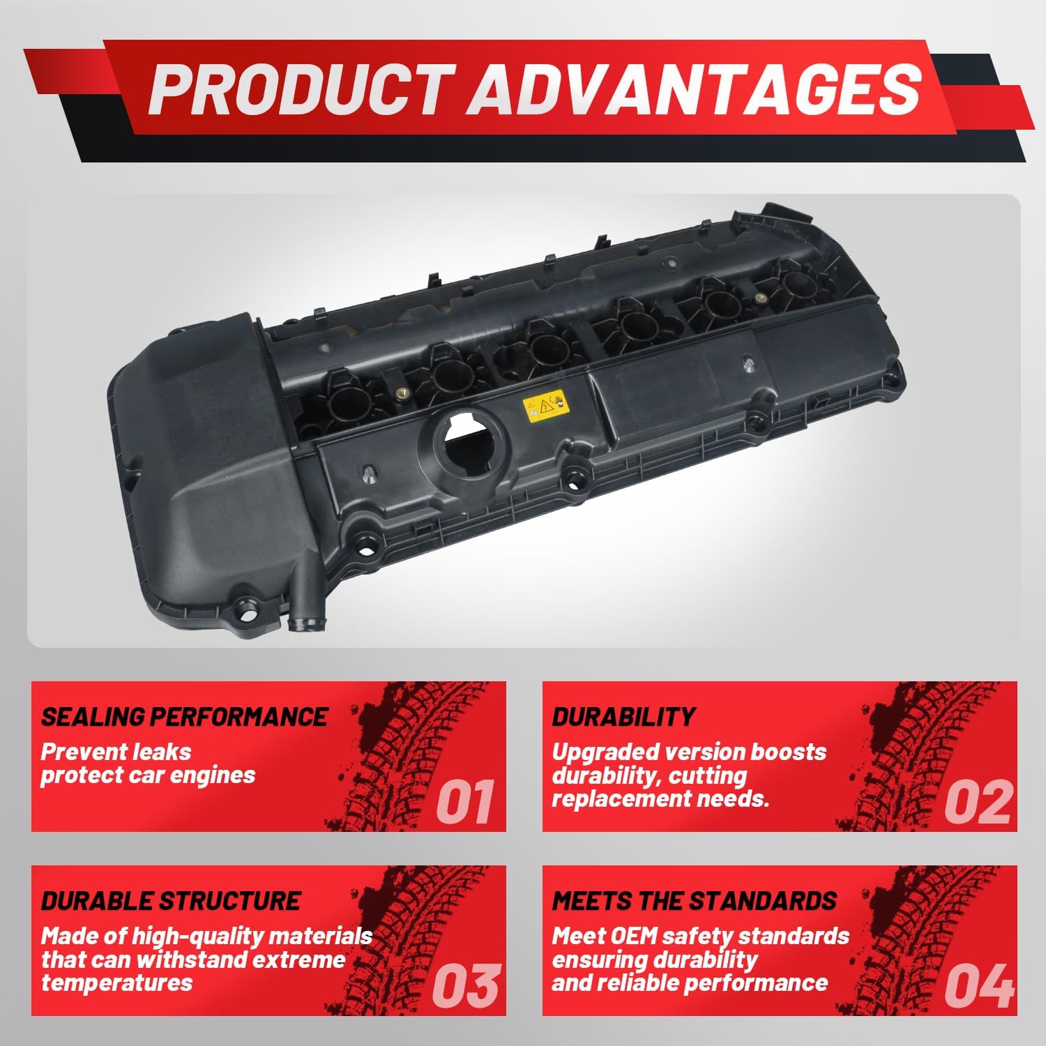 11127512839 ProRefine Upgraded Engine Valve Cover with Gasket Compatible with BMW 325CI 325I 325XI 330CI 330I 330XI 525I 530I X3 X5 Z4 09/2002-2006