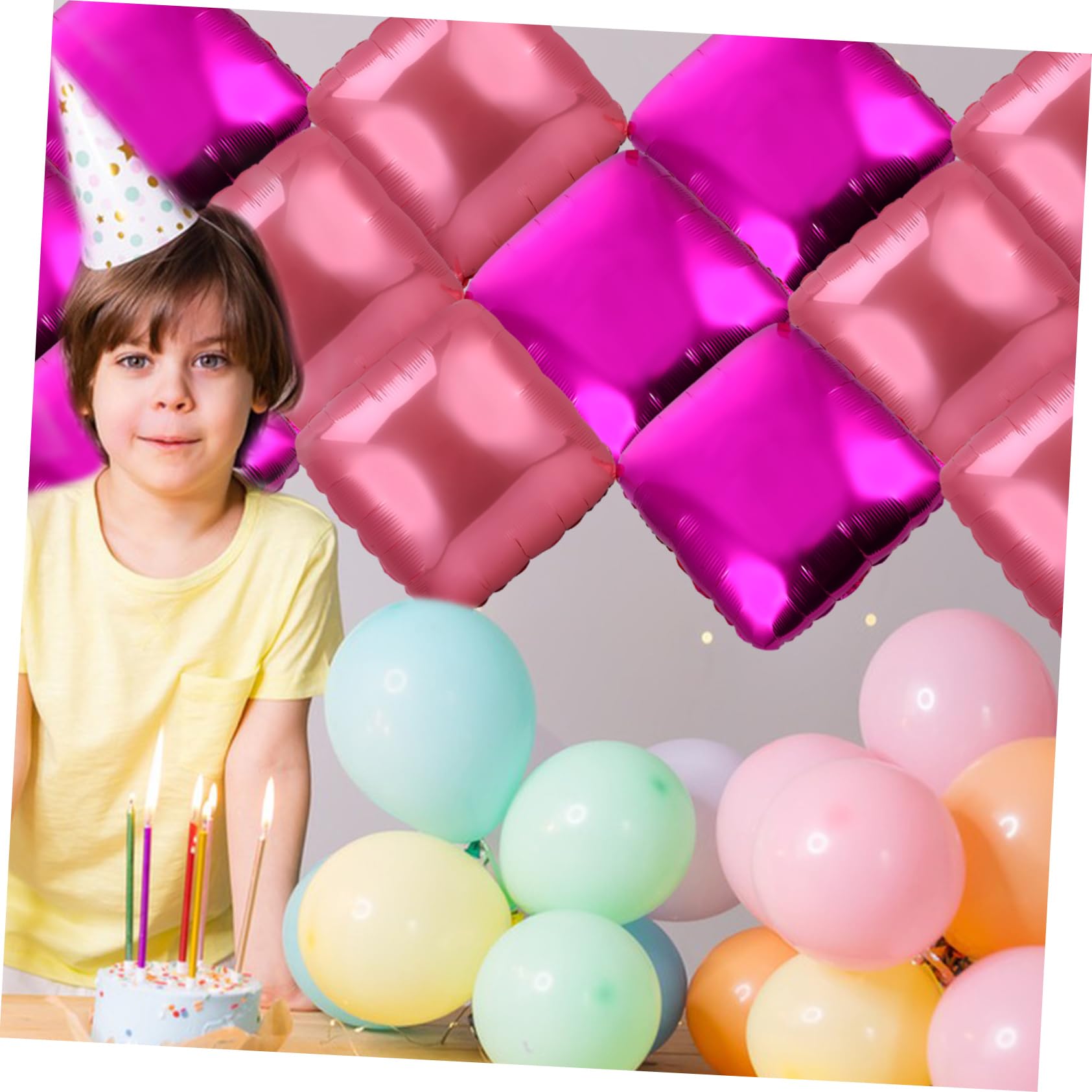 Quadratische Aluminiumfolienballons für Geburtstagsparty