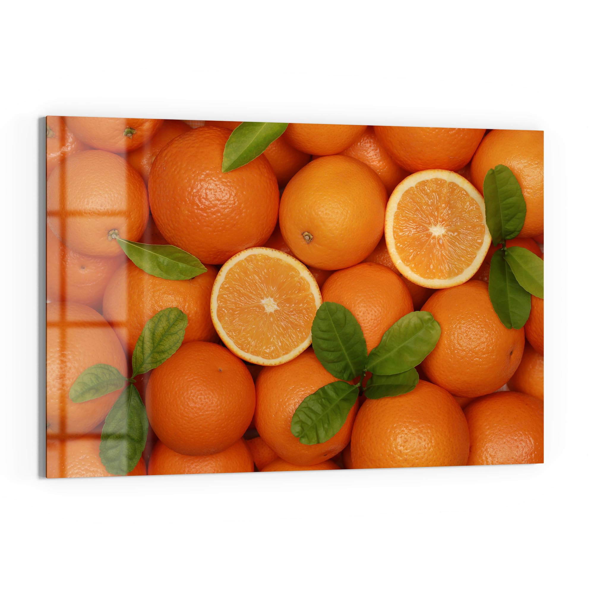 DEQORI Szklana tablica magnetyczna | wymiary 90 x 60 cm | motyw "Świeżość witamin" | tablica memo ze szkła | tablica magnetyczna z magnesami, długopisem i ściereczką do kuchni i biura | tablica