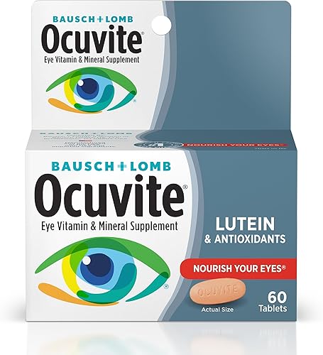 Miniatura 2 de Bausch + Lomb Ocuvite - Suplemento vitamínico y mineral para ojos, contiene zinc, vitaminas A, C, E y luteína, 60 tabletas, (paquete de 2)