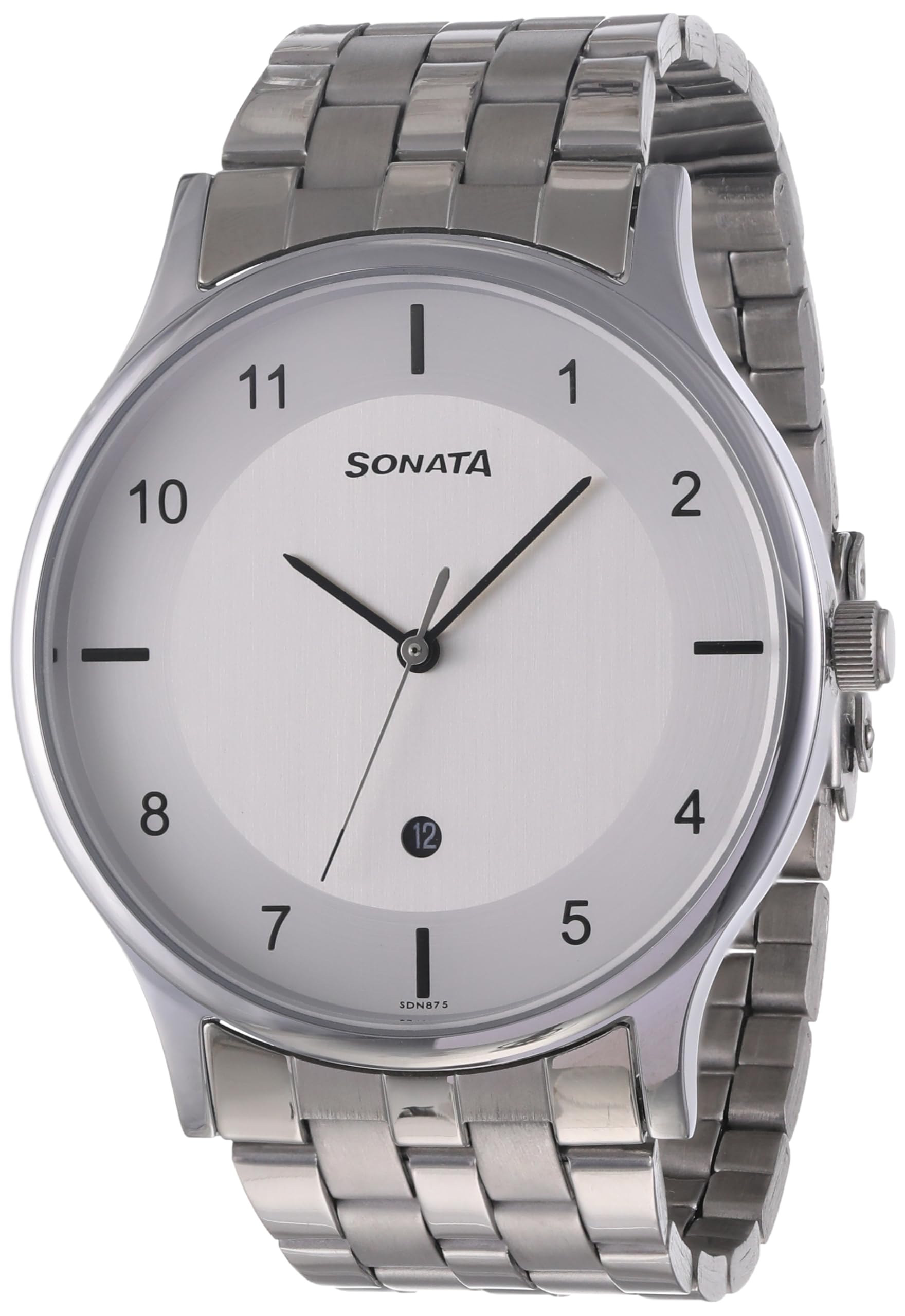 Fastrack Men Stainless Steel Sonata Silver Dial Analog Watch -77105Sm07, Band Color-Silver (B0C5MYT5J1) Amazon Price History, Amazon Price Tracker