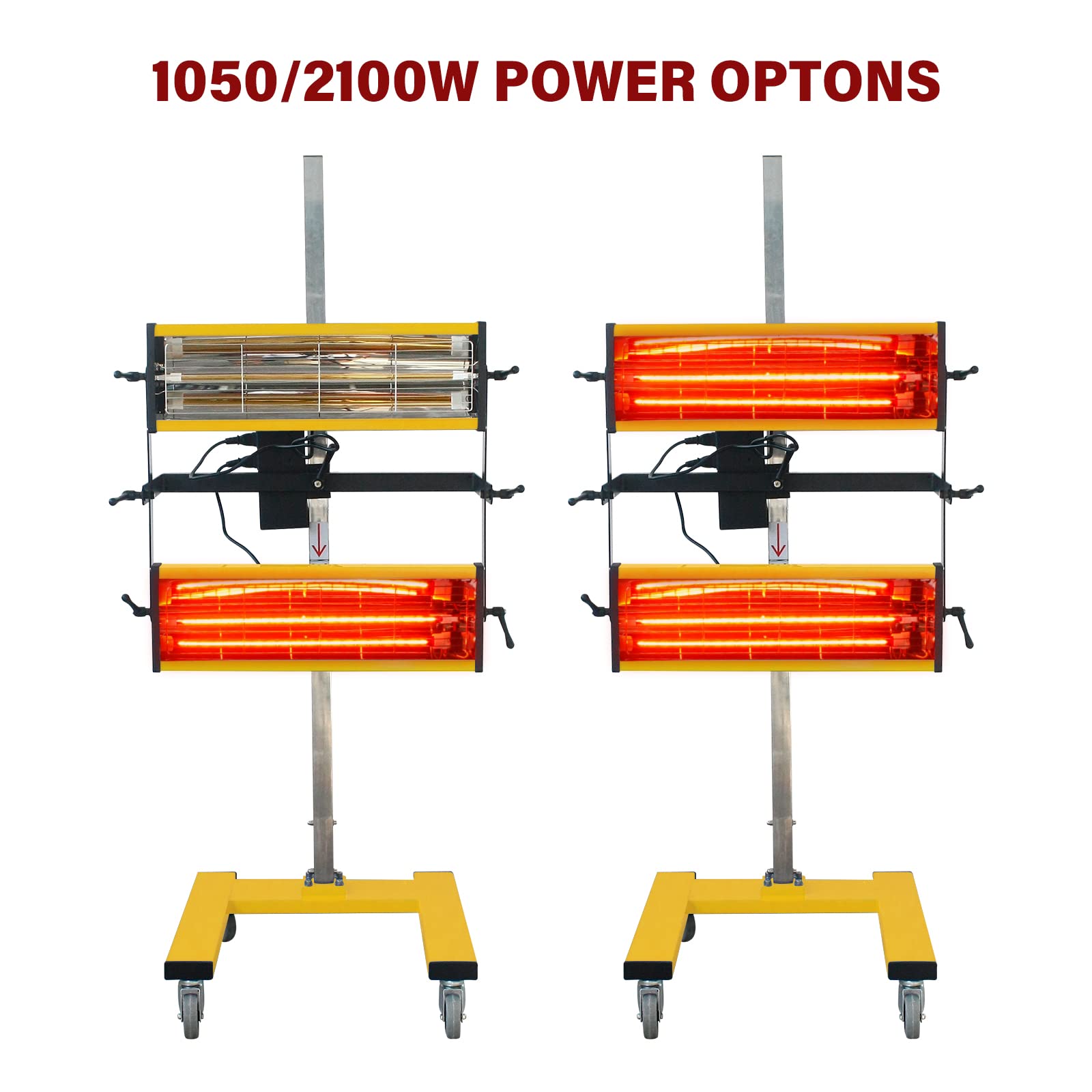 Lampada Infrarossi Per Vernici 2100W - Per Carrozzeria, Con Timer E Regolazione Temperatura