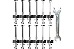 12 Piece Trampoline Frame Stability Parts - Superior Anti-Loose Nuts, Bolts, and...
