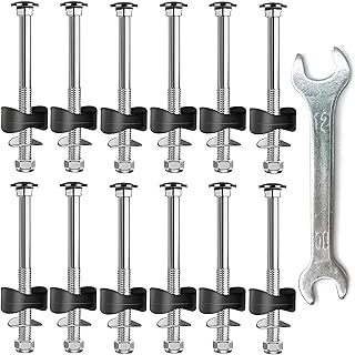 POROHOM 12 PCS Trampoline Screws, Long Screw Trampoline Replacement Parts, Anti-Loose Trampoline Bolts and Nuts,Trampoline Accessories Trampoline Stability Tool- 3"(Length)