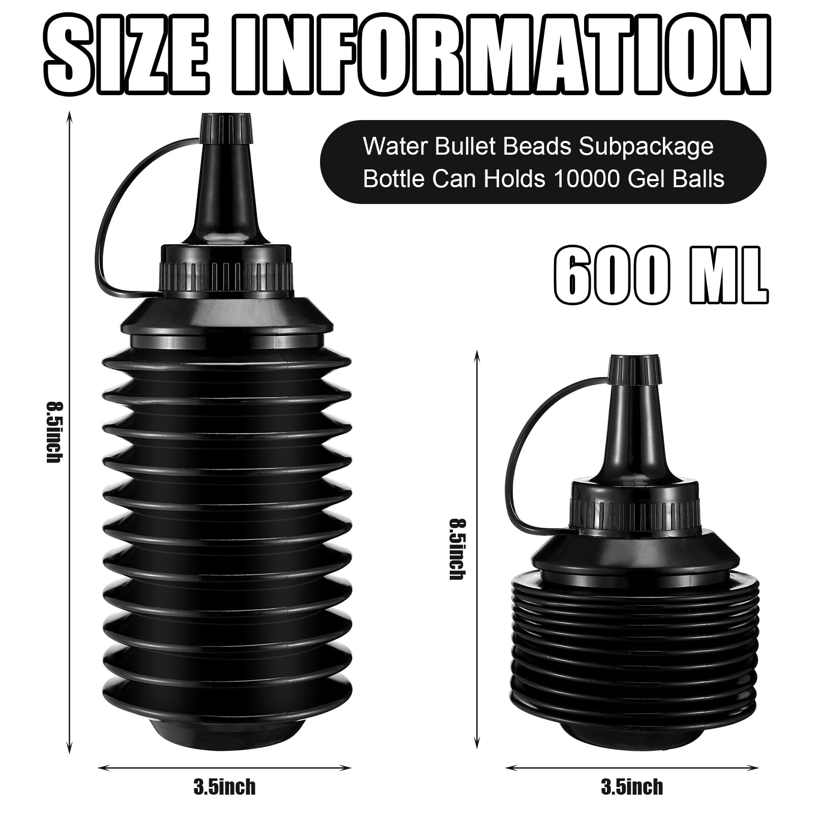 Newtay 4 Pack Bullet Subpackage Bottle Gel Gun Accessories Subpackage Bottle Bullets Beads Refill Ammo Plastic Hopper for Summer Beach Party Outdoor Game