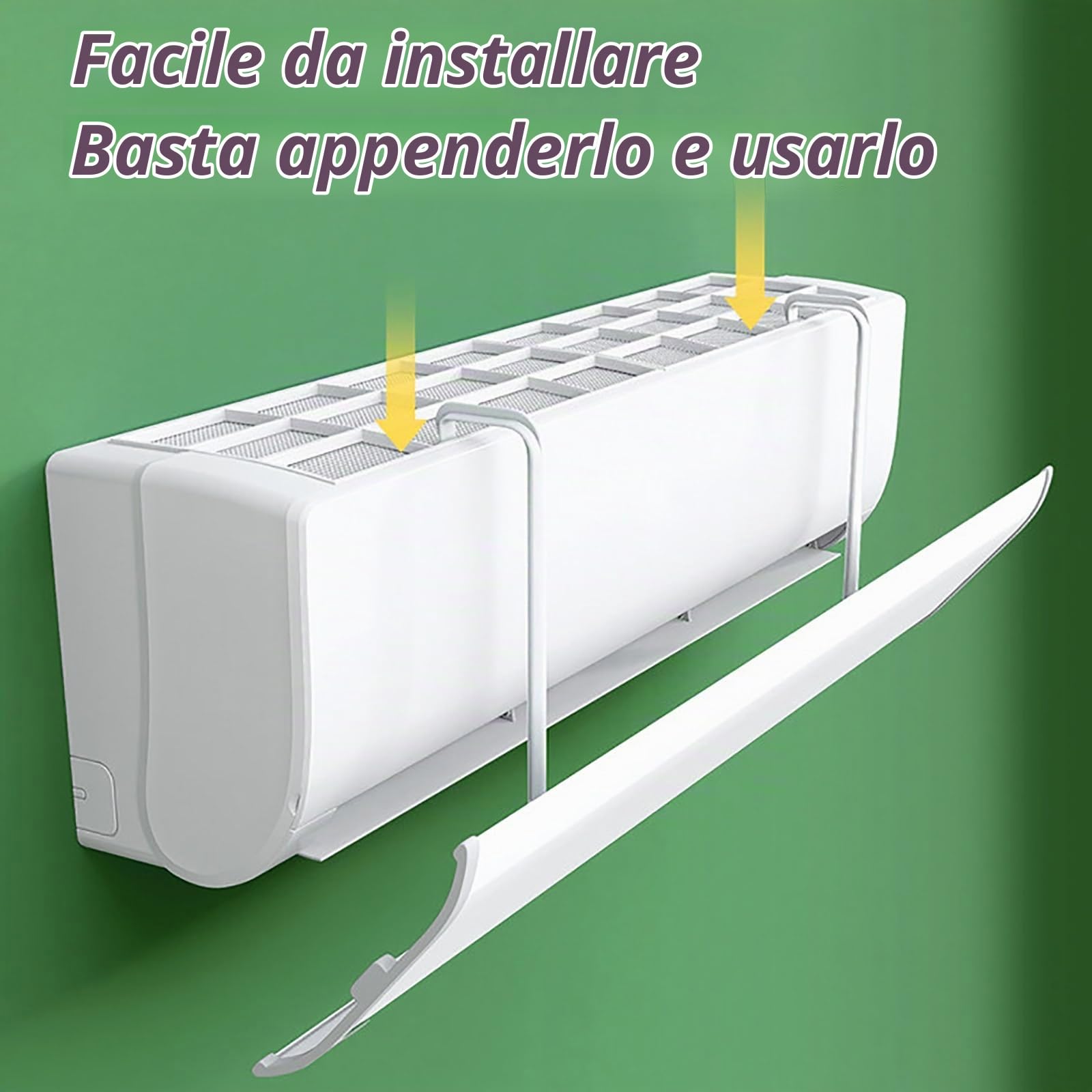 Deflettore Condizionatore Universale Rinforzato, Deflettore Aria Condizionata Split e a Parete, Pannello Anti-Flusso Diretto per Casa e Hotel(86x20cm/34x8in)