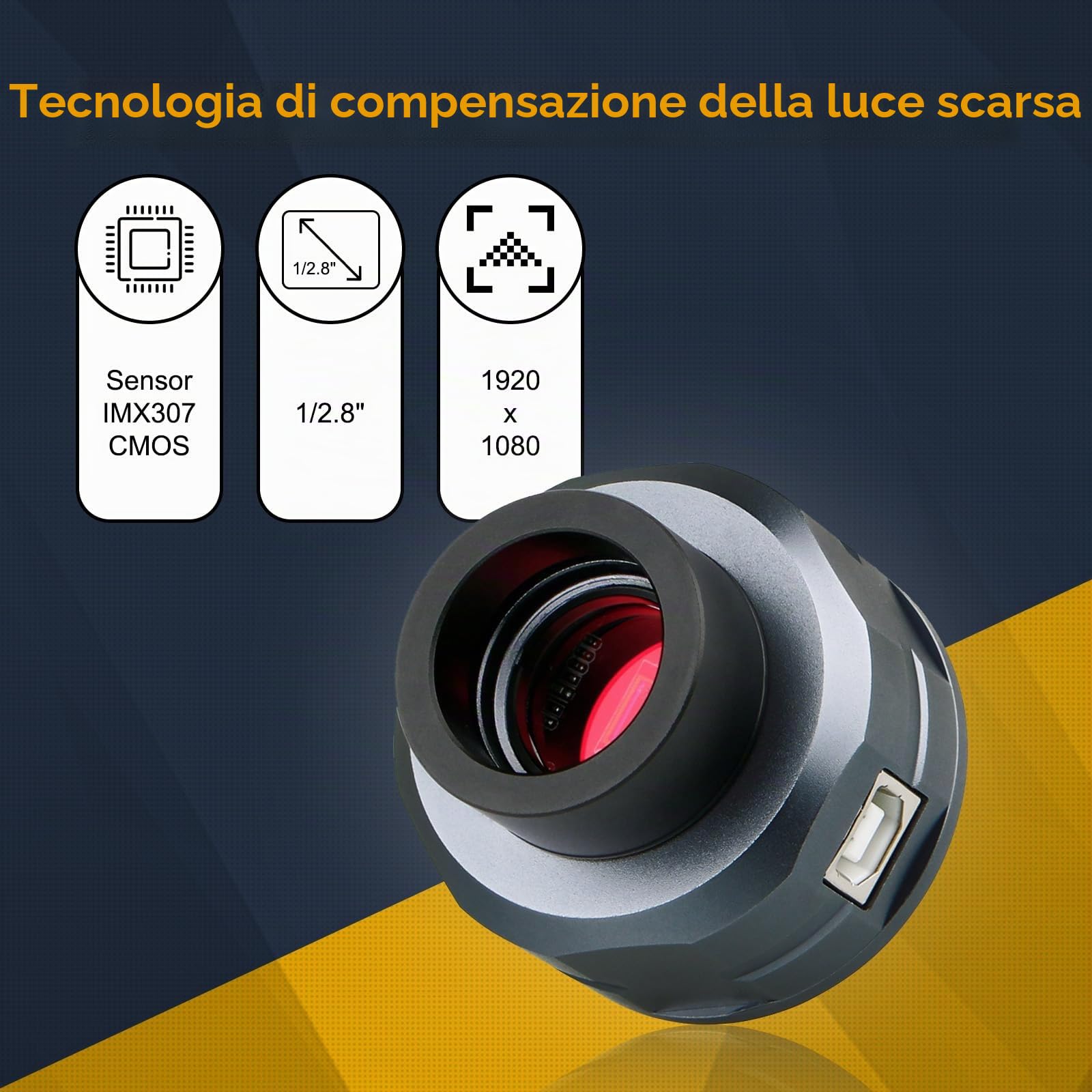 Svbony SV105 Telescopio Fotocamera USB 2.0 Oculare Elettronico Fotocamera 1.25 "2MP Oculare Digitale Fotocamera USB per Principianti