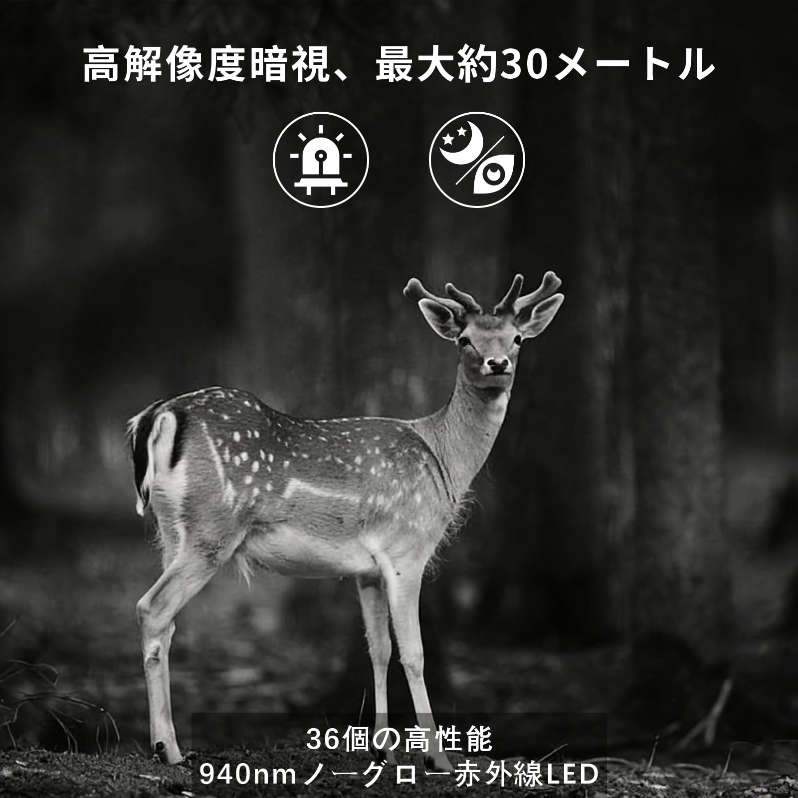 Amazon.co.jp: AGITATO トレイルカメラ 1296P 人感センサー 6400万画素