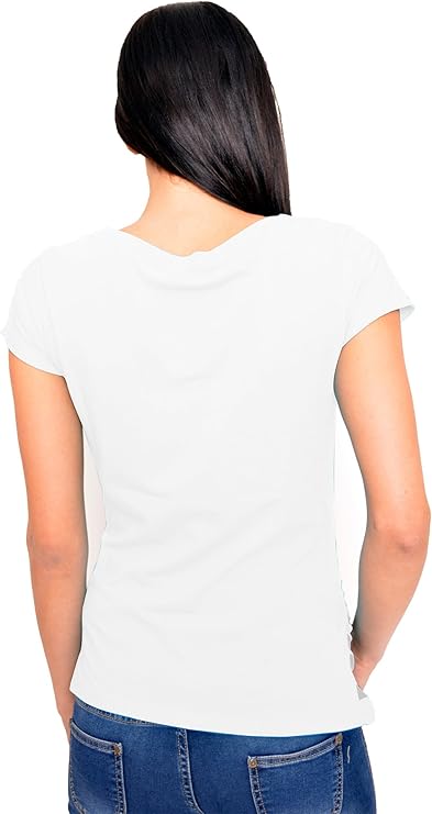 Winke Winke Baby - Grappige grappige schattige zwangerschapsmode gestreept zwangerschapsshirt met motief voor zwangerschapsshirt, korte mouwen, zwart, M