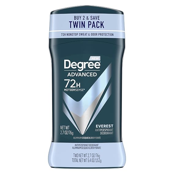 Degree Men Antiperspirant Deodorant Black+White and Everest Bundle (2.7 oz Each)