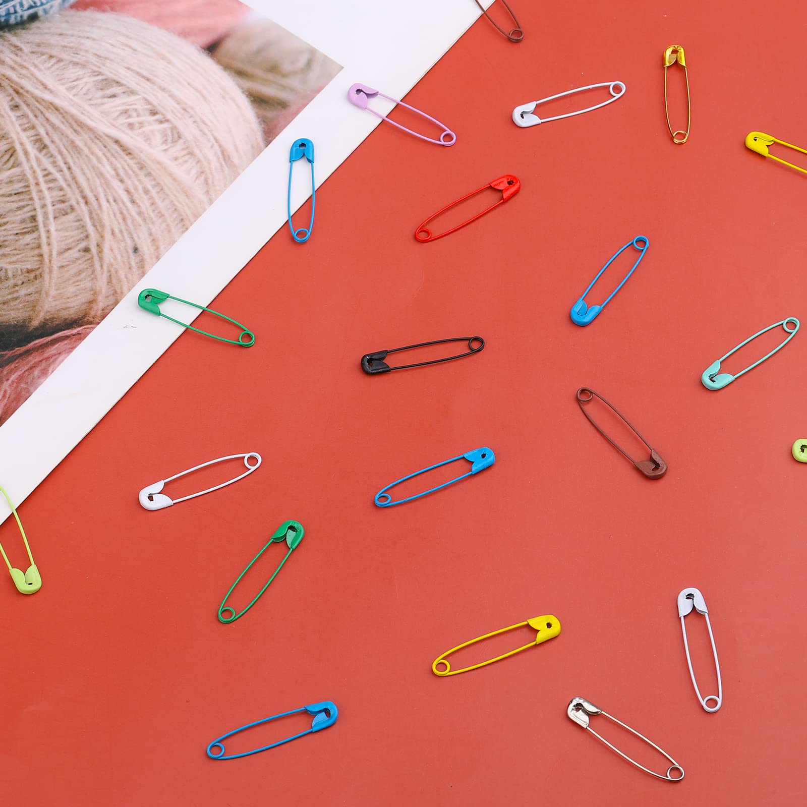 KINBOM 100 Stück 55mm Sicherheitsnadeln Groß, Sortiert Safety Pins mit