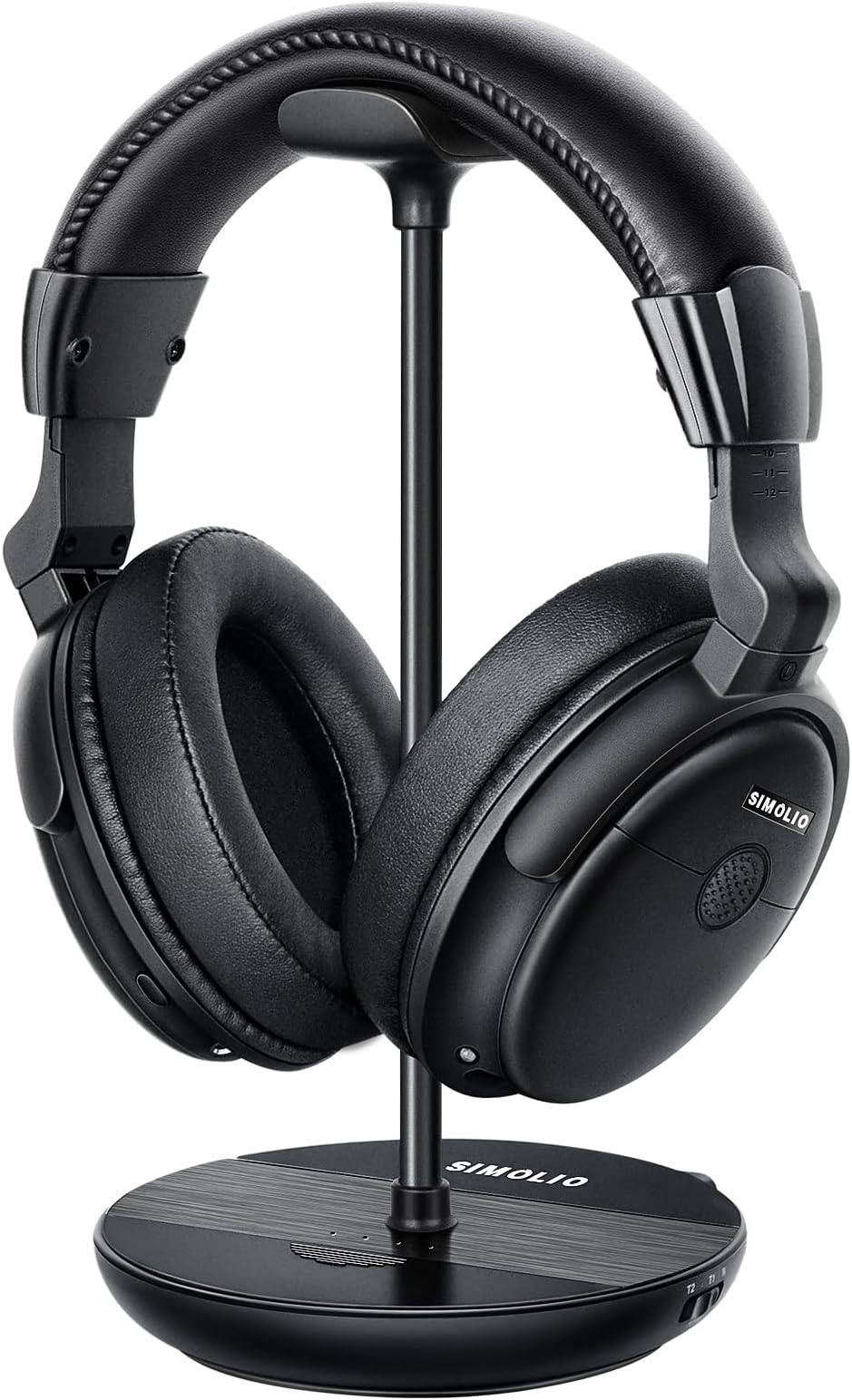 – Wireless Headphones for TV Watching with Charging Dock, TV Headphones w/Dialogue Clarity & Balance & Tone Control, by-Pass, Spare Battery, 100ft Long Range No Audio Delay
