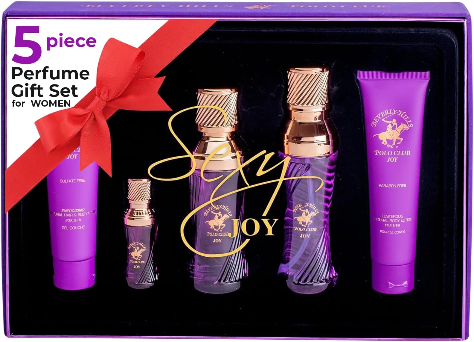 Beverly Hills Polo Club BHPC Perfume Gift Set for Women | 5 Piece Eau de Toil...