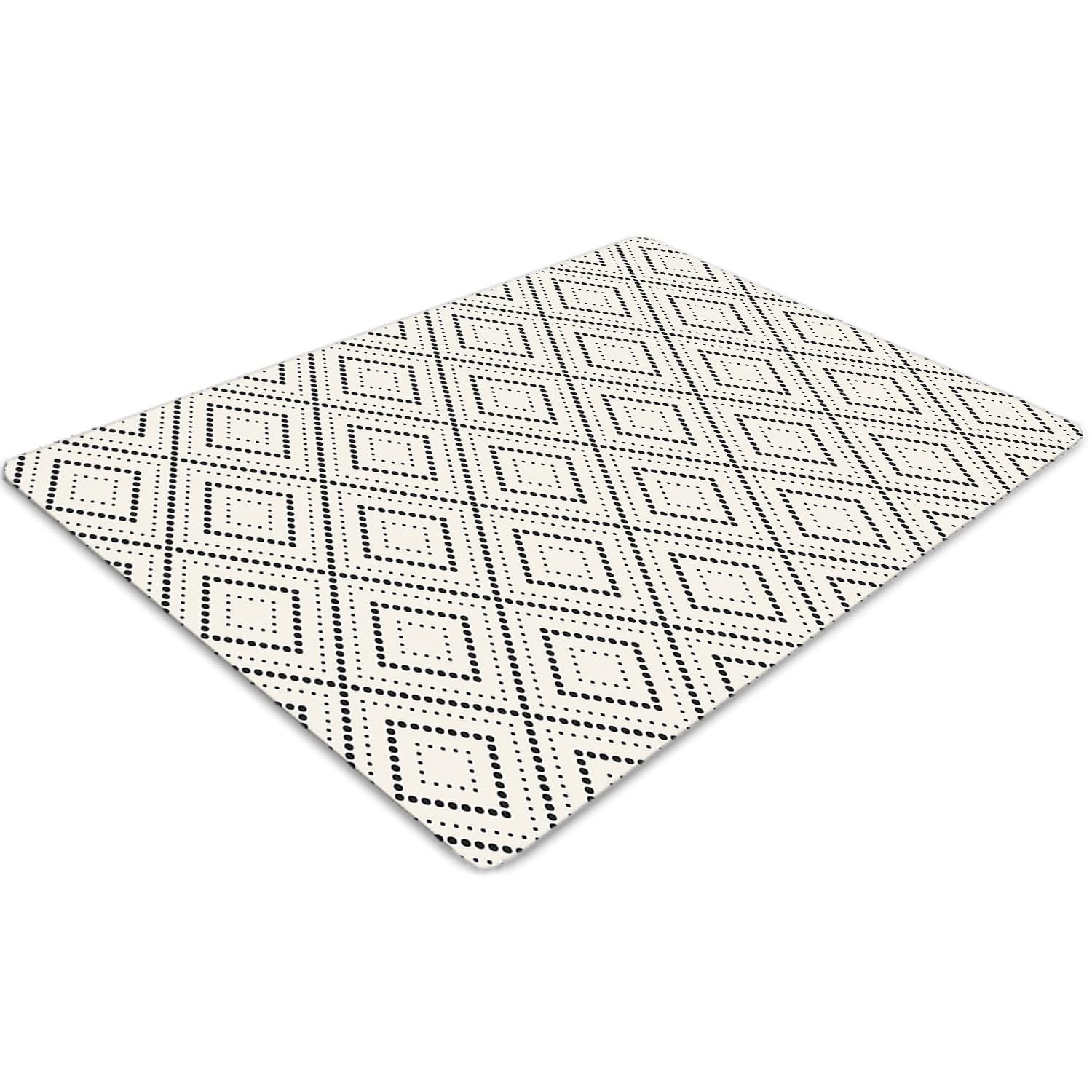 Tapis de chaise 100x70 cm en PVC rectangulaire transparent pour sol de bureau