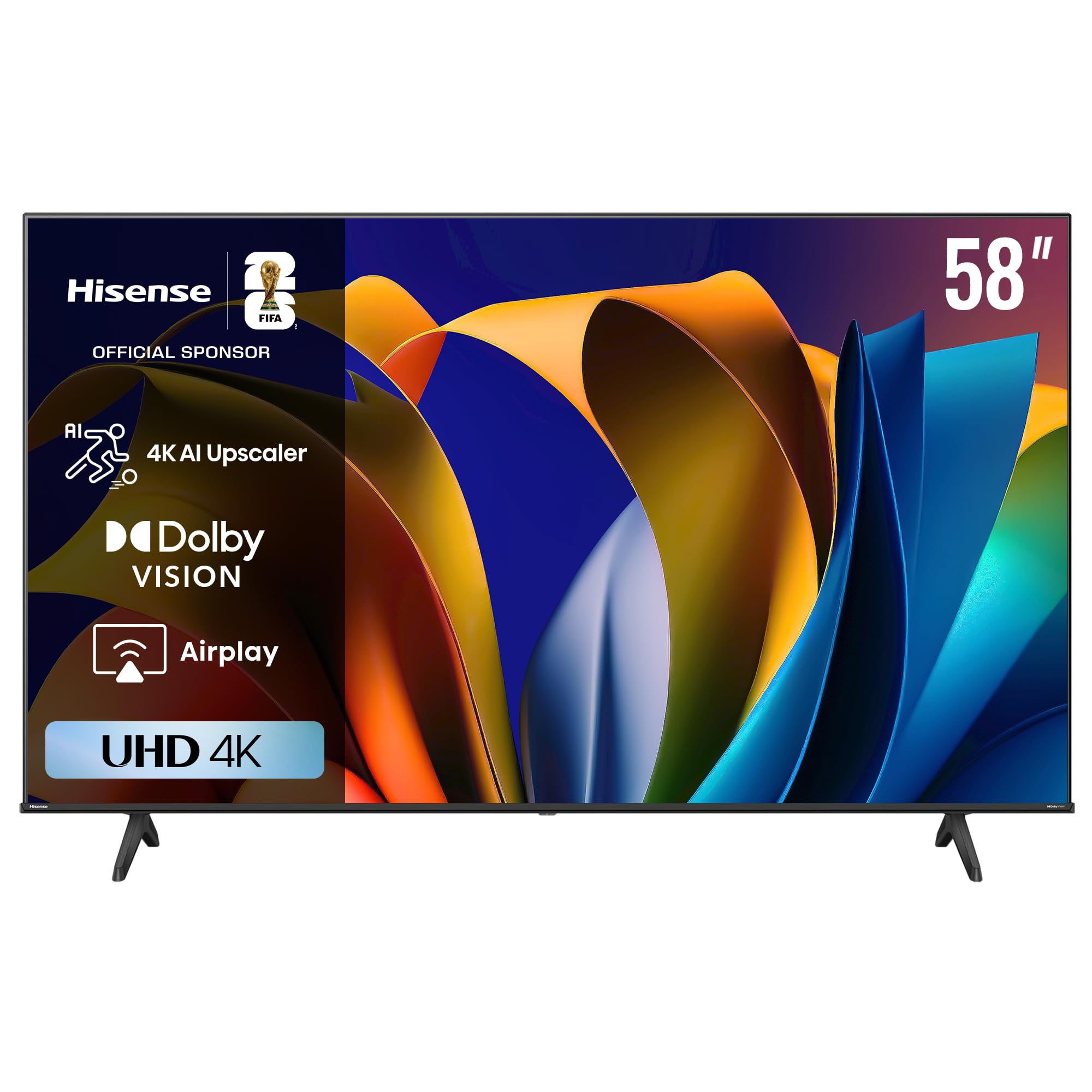 Hisense 58 inch Smart TV UHD 4K E6N-Dolby Vision,Game Mode Plus,Smooth Motion with MEMC,AI Sports Mode,Voice Control,Share to TV,Youtube,Netflix,Disney+,Shahid and Anghami,58E6N (2024 UAE Version)