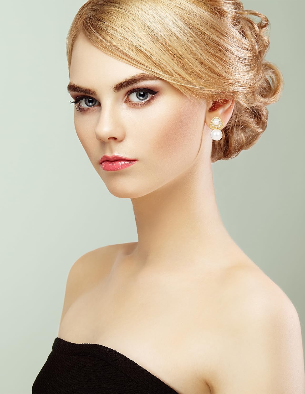 14k Gold Plated Pearl Dangle Earrings for Women Jewelry - Image 2