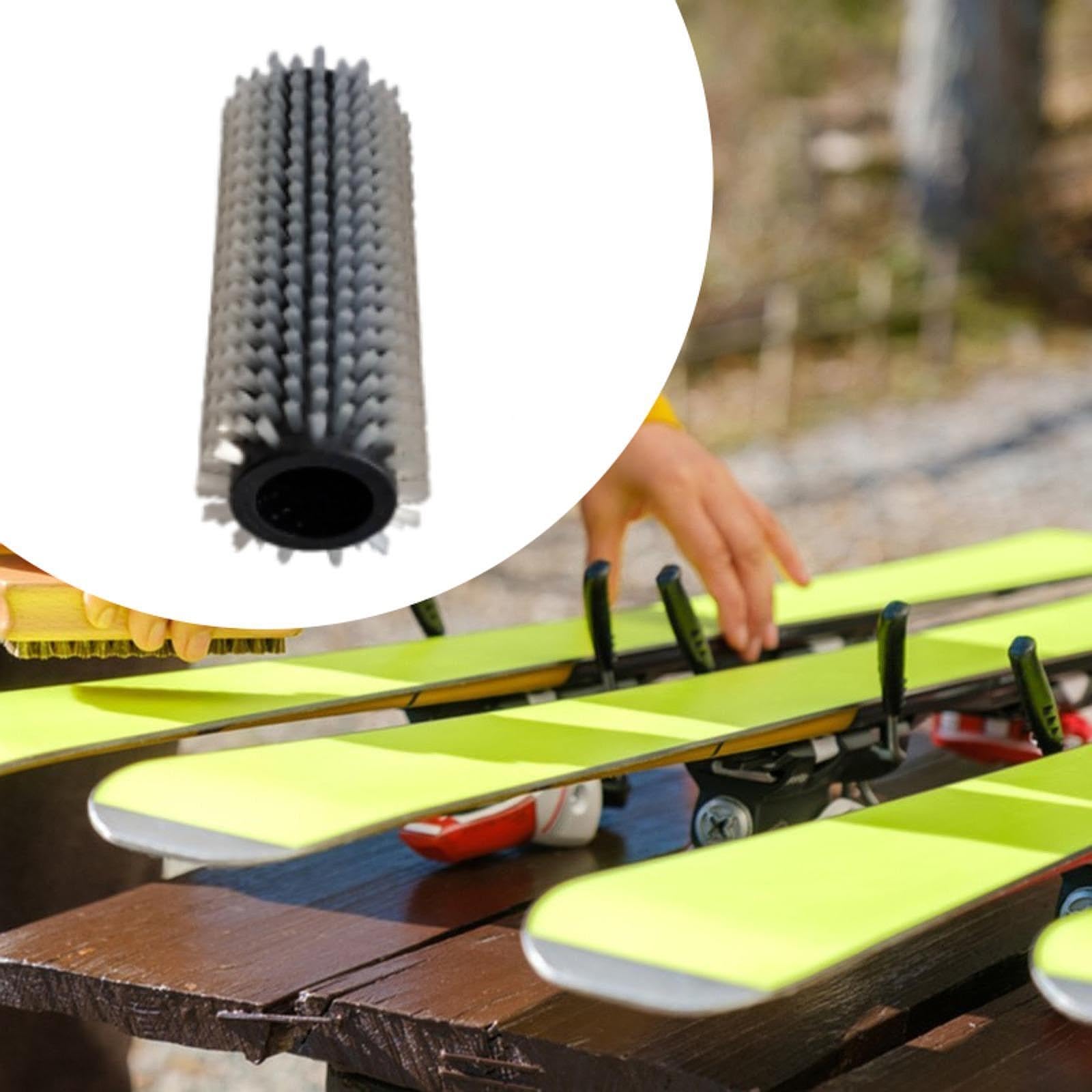 rockible Electric Interchangeable Roller Brush Snowboard Waxing Brush Efficient Practical Reusable Portable Maintenance Ski Wax Brush, Nylon Brush