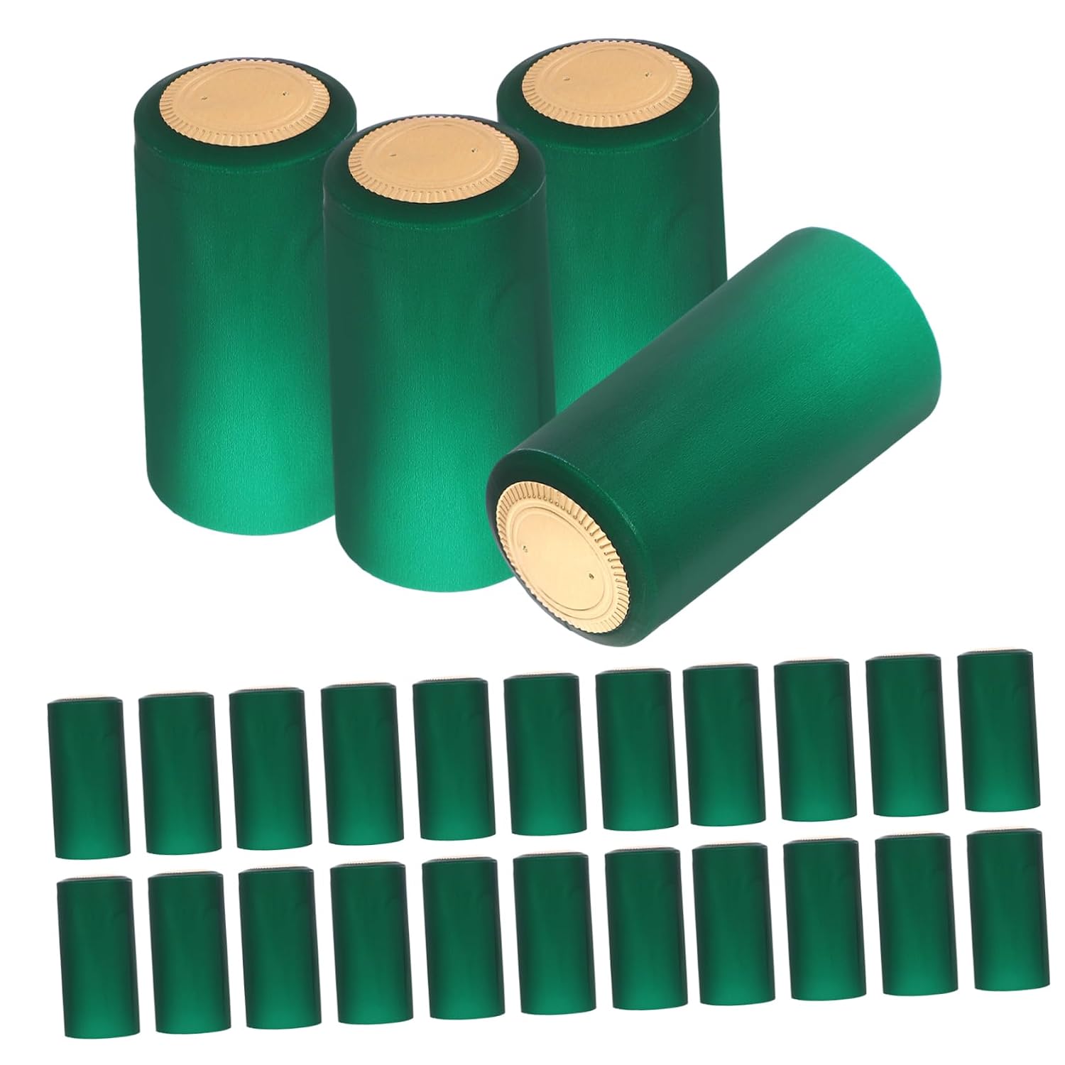 KICHOUSE 60pcs Wine Shrink Wraps Bottle Heat Shrink Cap Elegant Look Cap for Wine Collectors