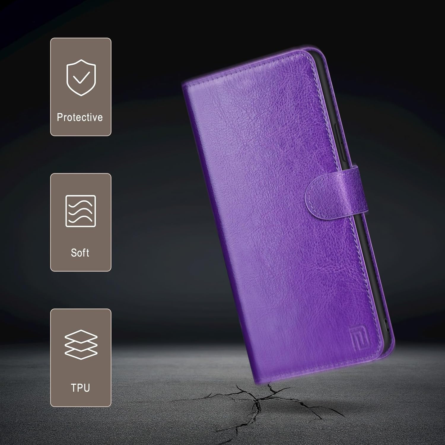 DJBull for iPhone 13 2-in-1 Detachable Wallet case with Credit Card Holder【RFID Blocking】,Flip Folio Book PU Leather Protective Cover Women Men for Apple 13 Phone case Purple