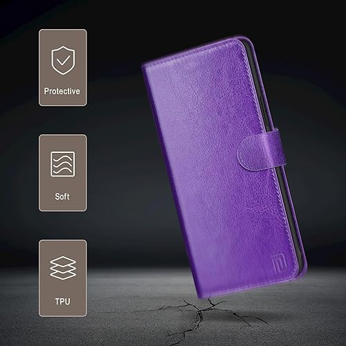 Miniatura 6 de Funda tipo cartera desmontable 2 en 1 para iPhone 13 con tarjetero de crédito con bloqueo RFID, funda protectora de piel sintética para mujeres y