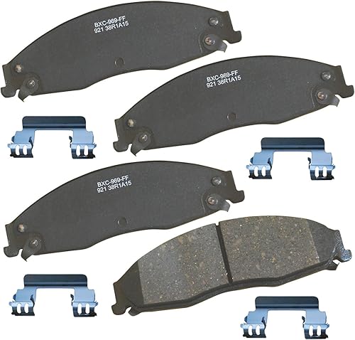 Miniatura 345 de Pastillas de freno delanteras cerámicas Bendix Premium SBC11 para modelos seleccionados Dodge Dart, Ford Fairlane, Falcon, Sedan Delivery, Mustang
