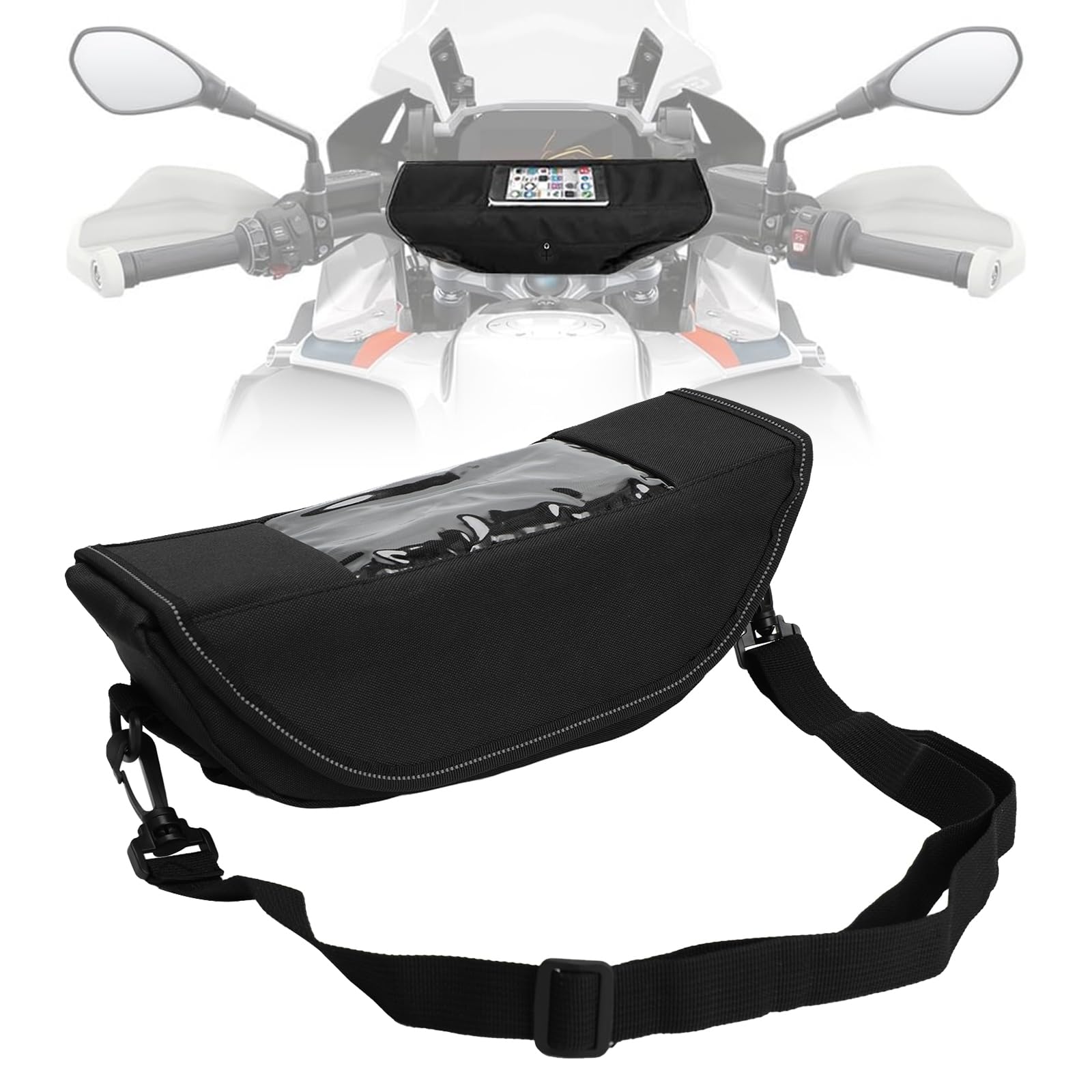 Bolsa de Almacenamiento Universal para Manillar de Motocicleta con Pantalla táctil para F850GS R1200GS R1250GS r1250rt S1000XRR NineT ADV Adventure Street Bike