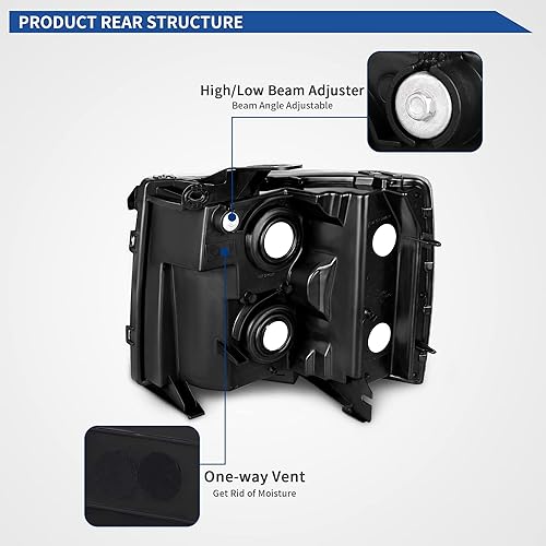 Miniatura 110 de oEdRo Faros delanteros compatibles con Ford F150 / 06-08 Lincoln Mark LT Pickup 2004, 2005, 2006, 2007, 2008, Ford F150 / 06-08 Lincoln Mark LT OE