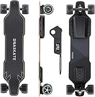 DNASKATE V20 Electric Skateboard: 28 MPH Top Speed, 22 Mile Range, 1000W Dual Hub Motors, LCD Remote - Longboard for Adults & Teens