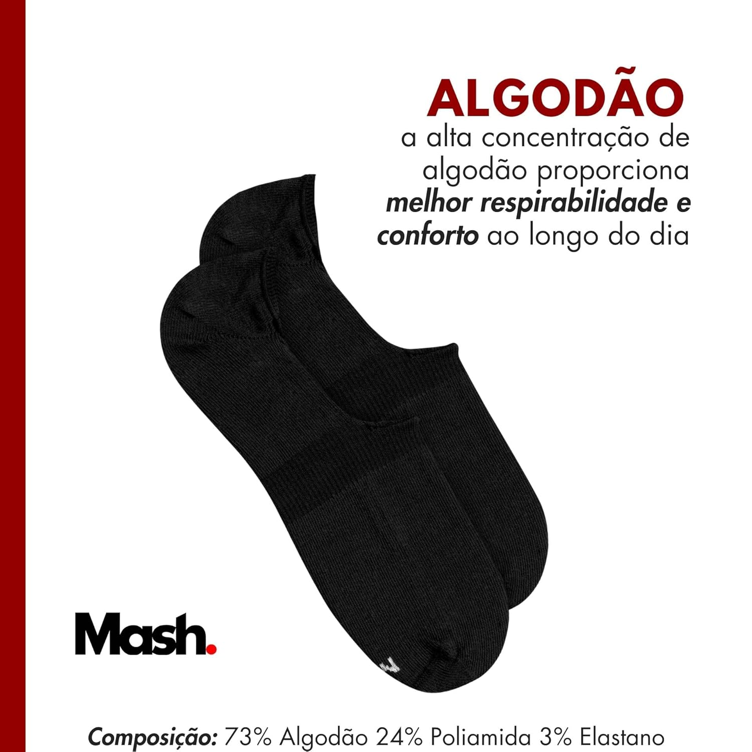 Kit 2 Pares Meia Super Invisível Soquete Masculina Mash Com Silicone Interno em promoção! Veja a oferta e mais achadinhos de Moda íntima 5 Hoje é o melhor dia para comprar Kit 2 Pares Meia Super Invisível Soquete Masculina Mash Com Silicone Interno com aquele preço maroto! Promoção! Aproveite a oferta! 5