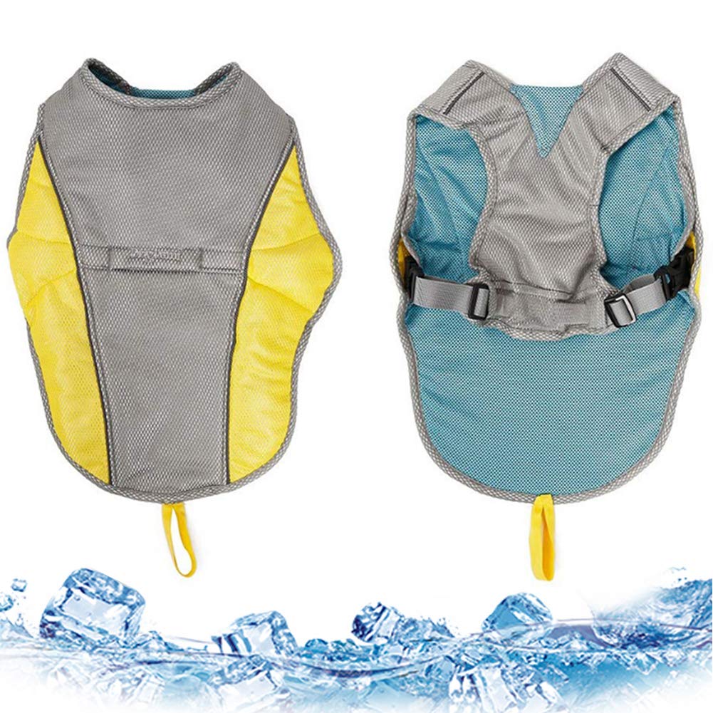 Reflective Dog Cooling Vest, Dog Cooling Coat with Adjustable Side Straps, Pet Cooler Jacket Lightweight Dog Cooling Jacket Cooling Dog Harness,L
