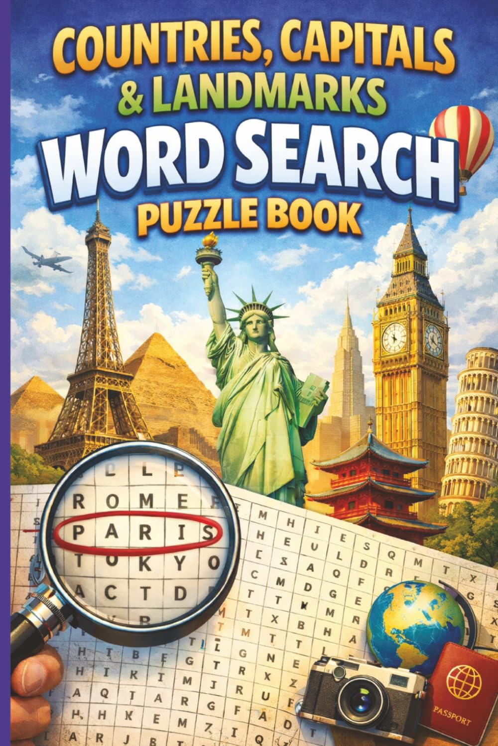 Countries, Capitals, and Landmarks Word Search Puzzle Book: An Exciting Puzzle Journey Around the World