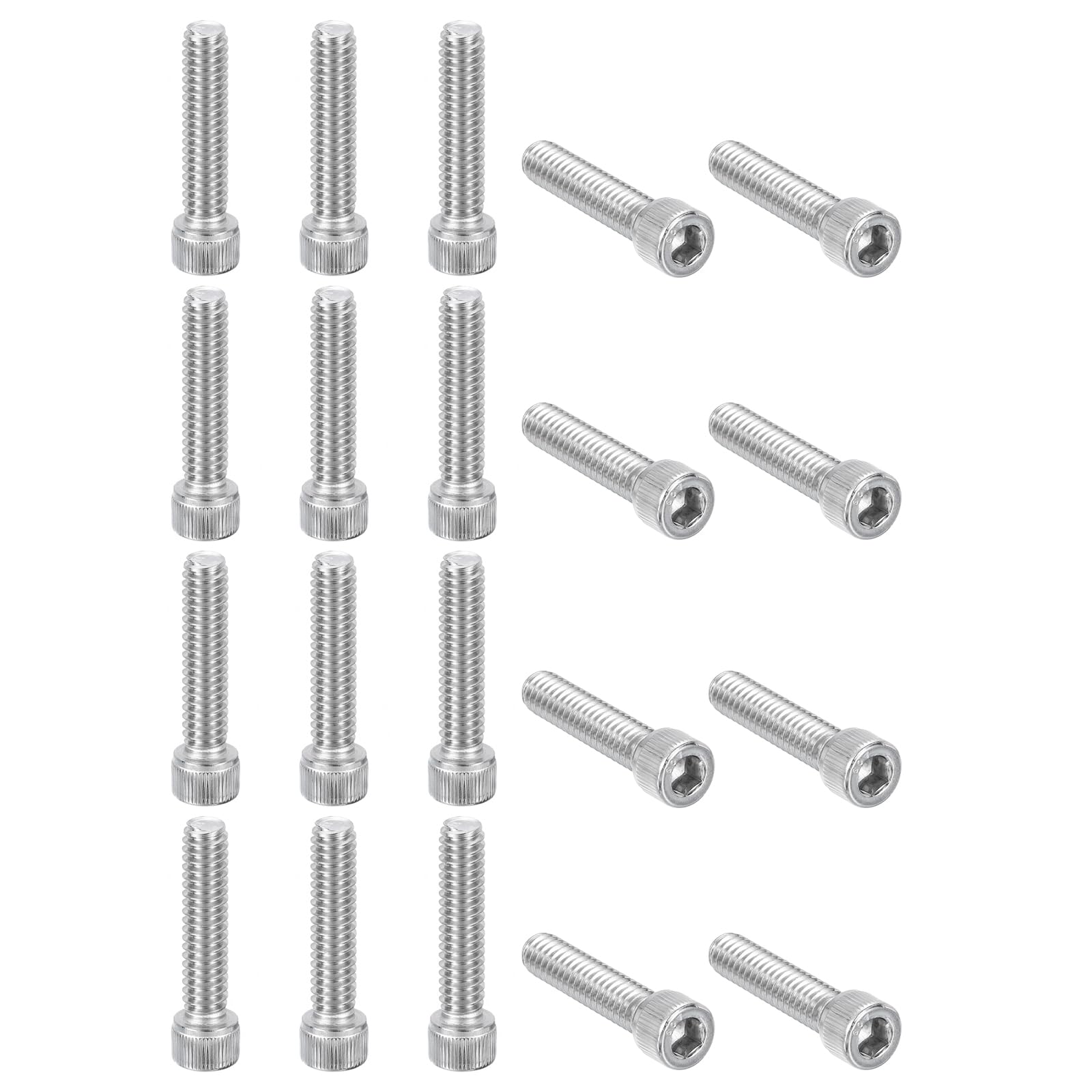 PATIKIL 1/4-20 x 1-1/8" Hex Socket Cap Head Screw Bolt, 20Pcs 304 Stainless Steel 18-8