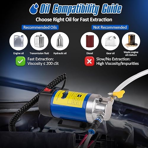 Miniatura 3 de Bomba extractora de aceite de 12 V 100 W, bomba eléctrica de transferencia de fluido, extractor de aceite de motor para cambio de aceite, bomba