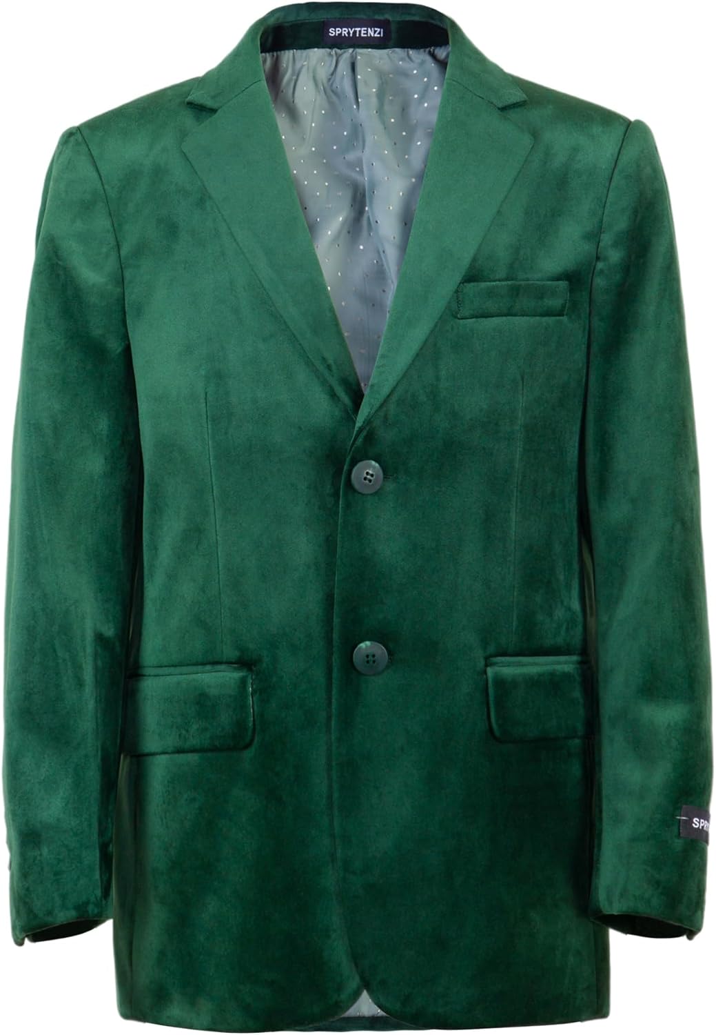 Boys Solid Color Velvet Blazer