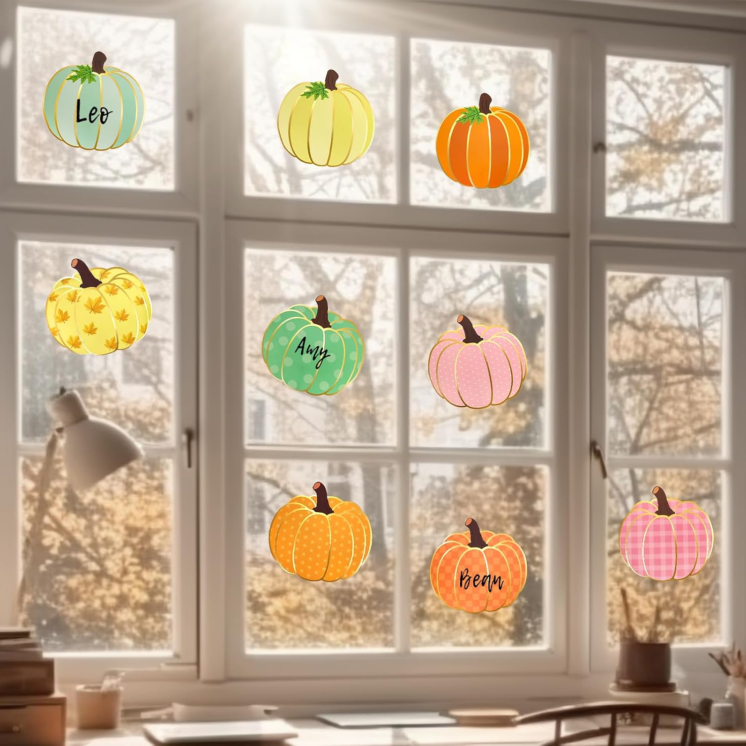 Fancy Land Gold Foil Pumpkin Cutouts 54 Pcs Fall Thanksgiving Decor