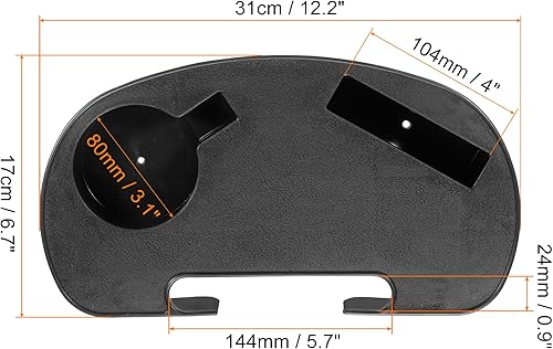 Miniatura 3 de PATIKIL Bandeja ajustable de gravedad cero bandejas de soporte de taza de agua de tamaño pequeño accesorio para silla de descanso para acampar al
