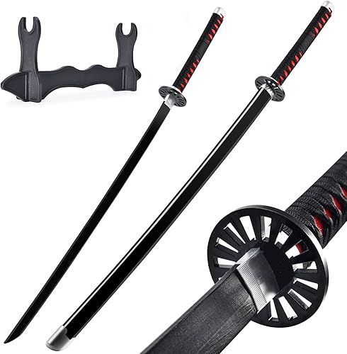 Espada Demon Slayer de 41 pulgadas, con espada de anime de soporte, espada Zenitsu, espada Tanjirou y espada Rengoku, varios estilos disponibles