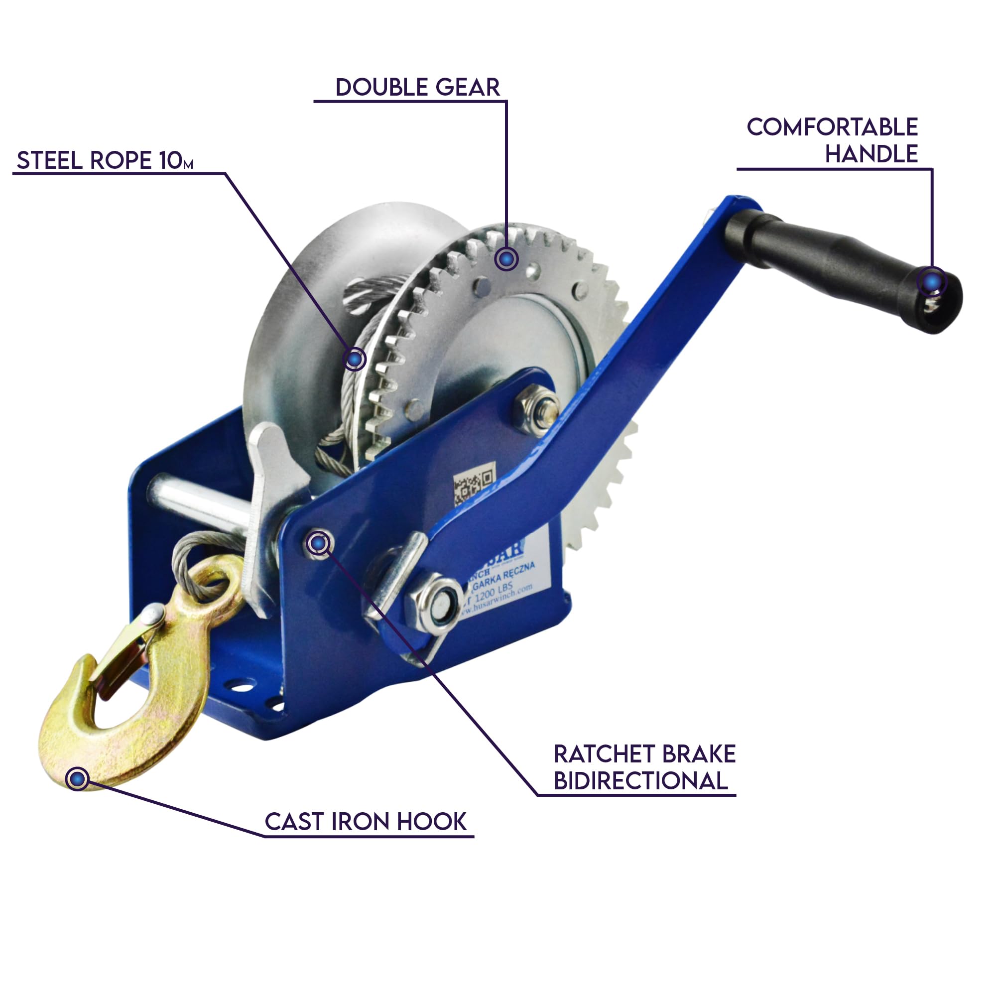 Cinghia Verricello Rimorchio Resistente Con Gancio In Acciaio - Foto 6