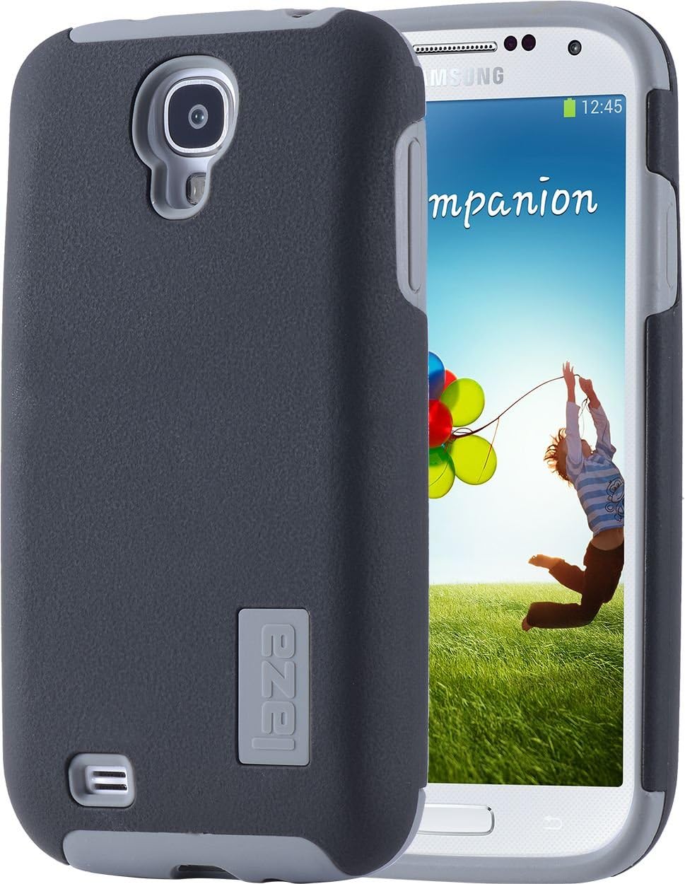 Laza Samsung Galaxy S4 RuggedFusion Protective Case for Extended Battery (BATTERY + BACK COVER NOT INCLUDED) COMPATIBLE WITH Zcell 5200mah Extended Battery and SAMSUNG GALAXY S4 (Samsung Galaxy S IV, Sprint, AT&T, T-Mobile, US Cellular, Verizon, Cricket, Boost, Virgin and International Models, NOT S4 ACTIVE) (Black/Gray)