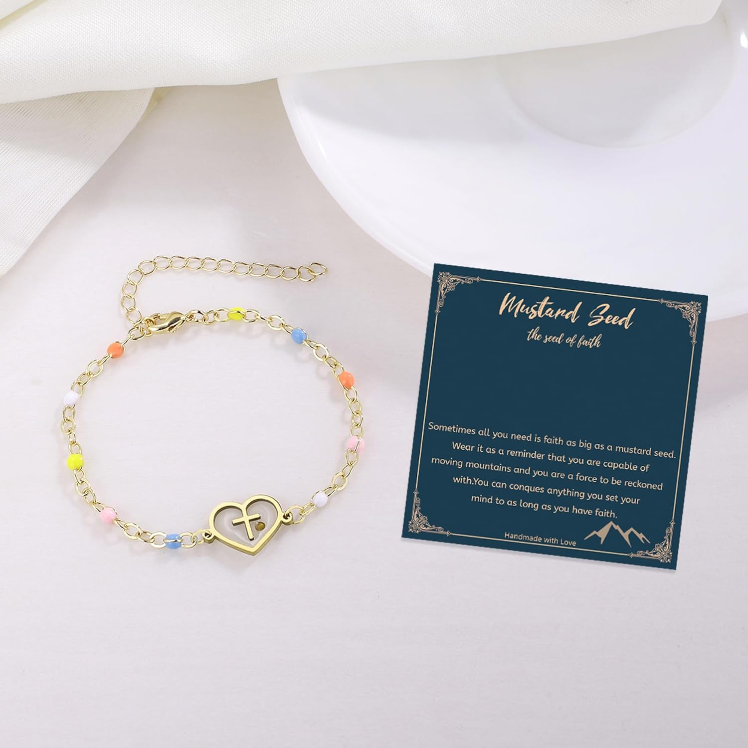 Gold Mountain Mustard Seed Bracelet Catholic Christian Gifts for Women Faith Jewelry Gifts for Her - Image 3