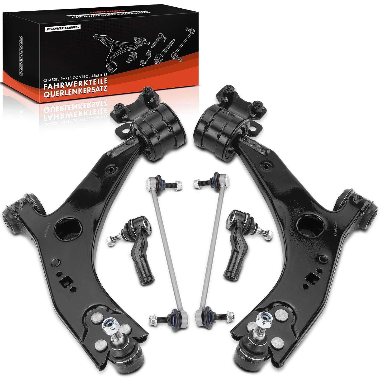 Frankberg 6 x zestaw wahaczy przednich, lewych, prawych, dolnych, kompatybilnych z C-Max DM2 2007-2010 Focus C-Max 2003-2007 Focus II DA HCP DP 2004-2012 Replace# 4M513A424AD
