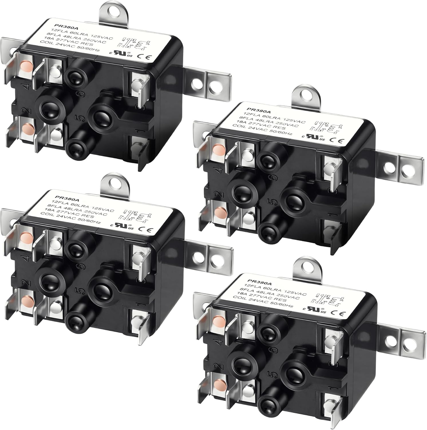 Dreyoo 4 Pack 24V Fan Relay, 90-980 Isolation Relay AC Switch SPST with UL Certification Compatible with Goodman HVAC Furnace Blower Humidifier Blower Heat Sequencer