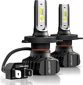 AUXITO 2024 Newest H4/9003 LED Bulbs HB2 Halogen Replacement 400% Brighter 6500K White Canbus with Adjustable Chuck Fanless Long Lasting Fog Lights, Pack of 2