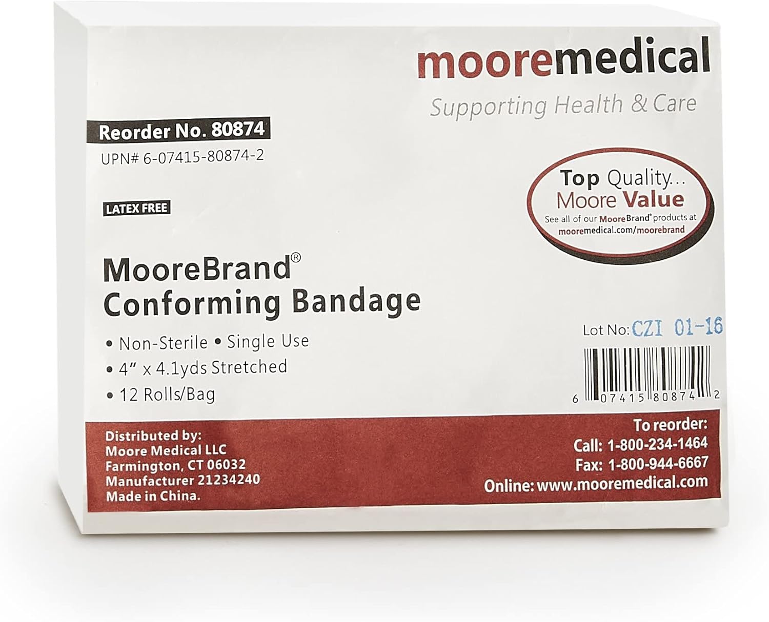 Moore Medical Conforming Stretch Gauze Bandages, Self