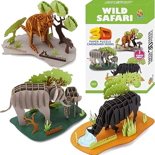 Miniatura 8 de CUPUZ Rompecabezas 3D de papel, 3 modelos surtidos de cartón de insectos, kit de bricolaje para niños, manualidades educativas, 5 insectos, abejas,