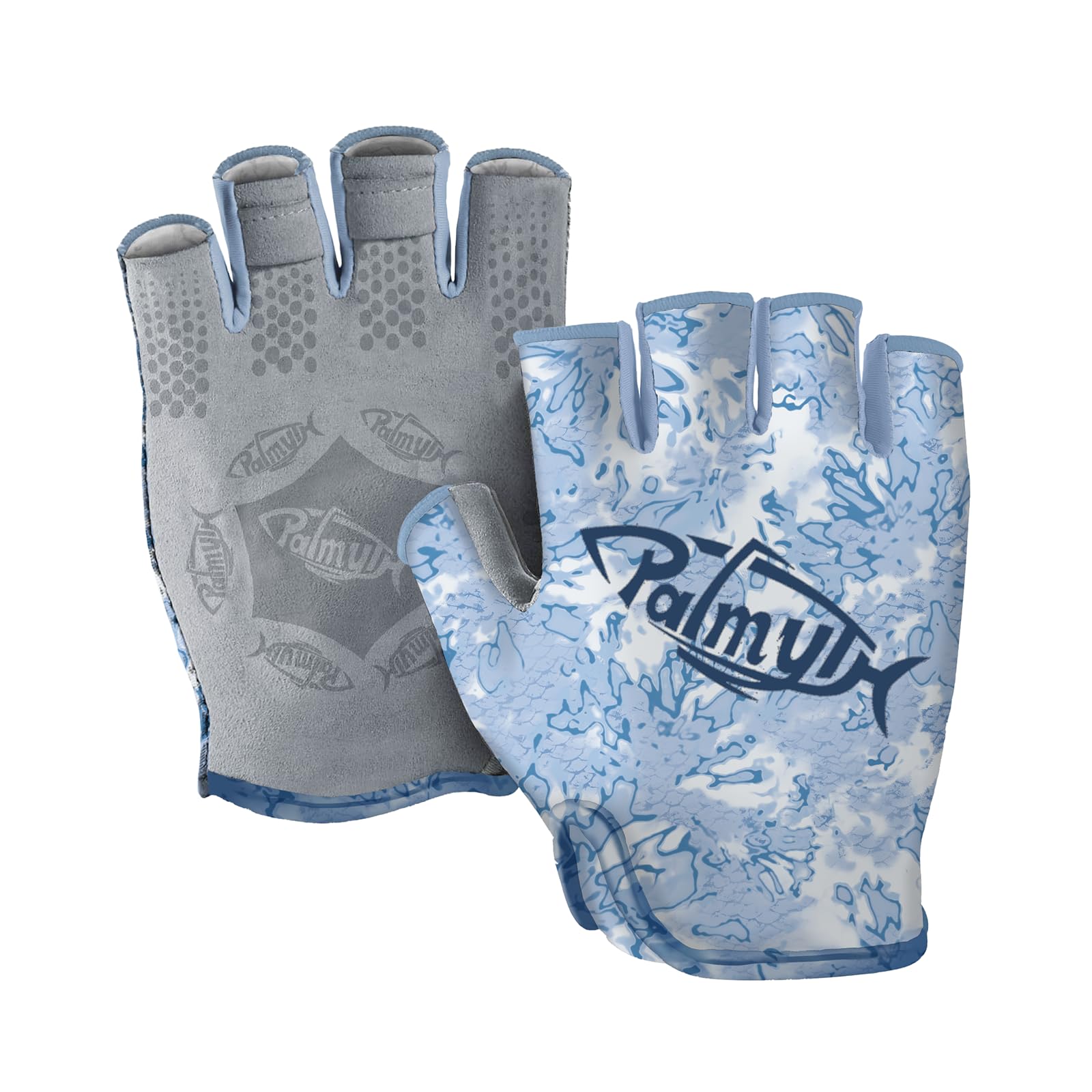 Palmyth Stubby UV Fishing Gloves Sun Protection Fingerless Glove Men Women UPF 50+ SPF for Kayaking, Paddling, Canoeing, Rowing, Driving