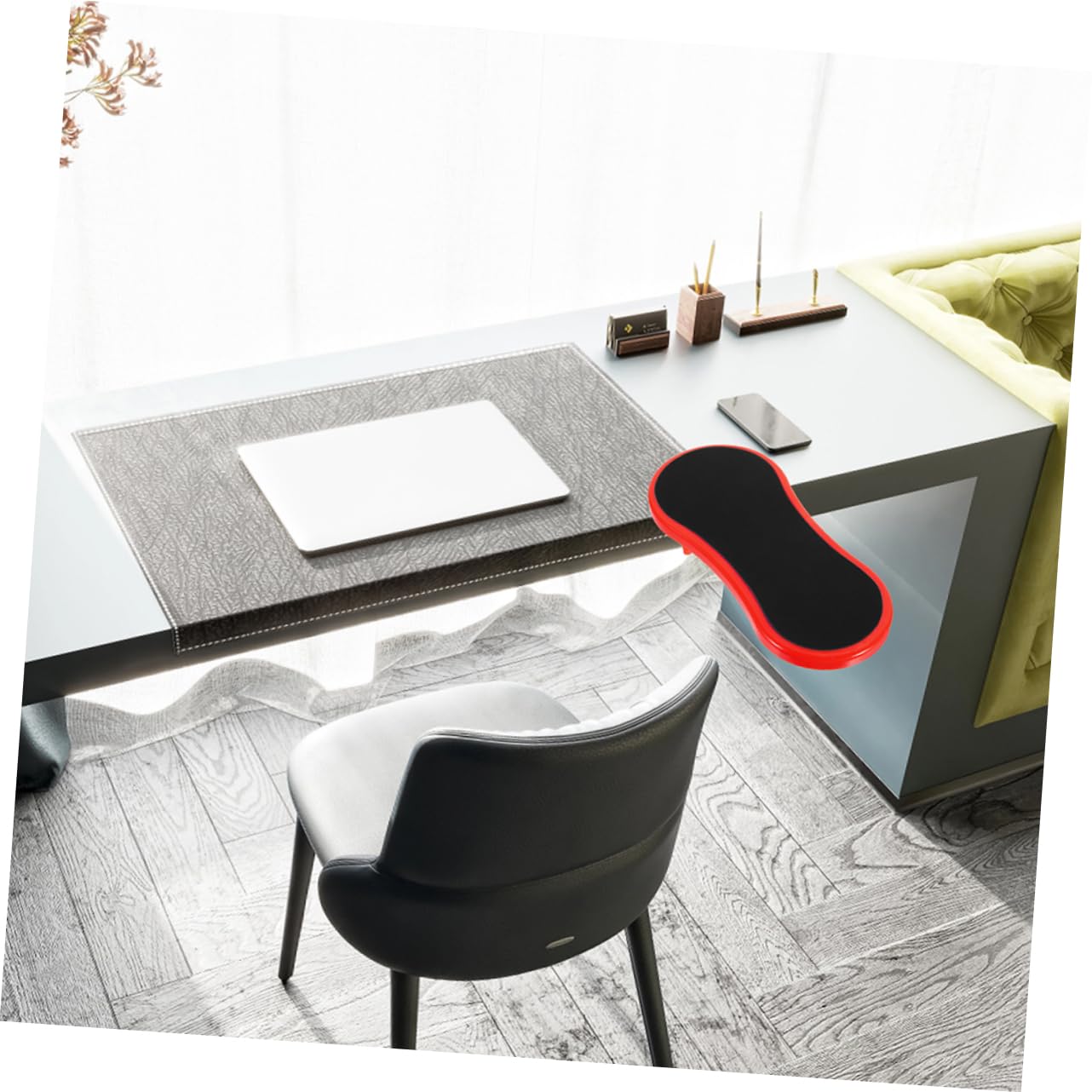 Hemobllo 2pz Poggiapolsi Ergonomico per Ufficio Rosso in Gomma e Cotone Supporto per Polso e Gomito, Design Leggero per Scrivania e Viaggi di Lavoro