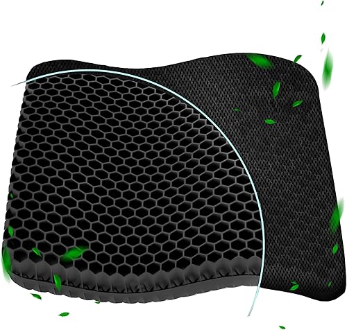 Cojín de gel para asiento largo sentado, cojín de gel para silla de ruedas, cojín de gel suave para silla de coche, cojín de gel para asiento de