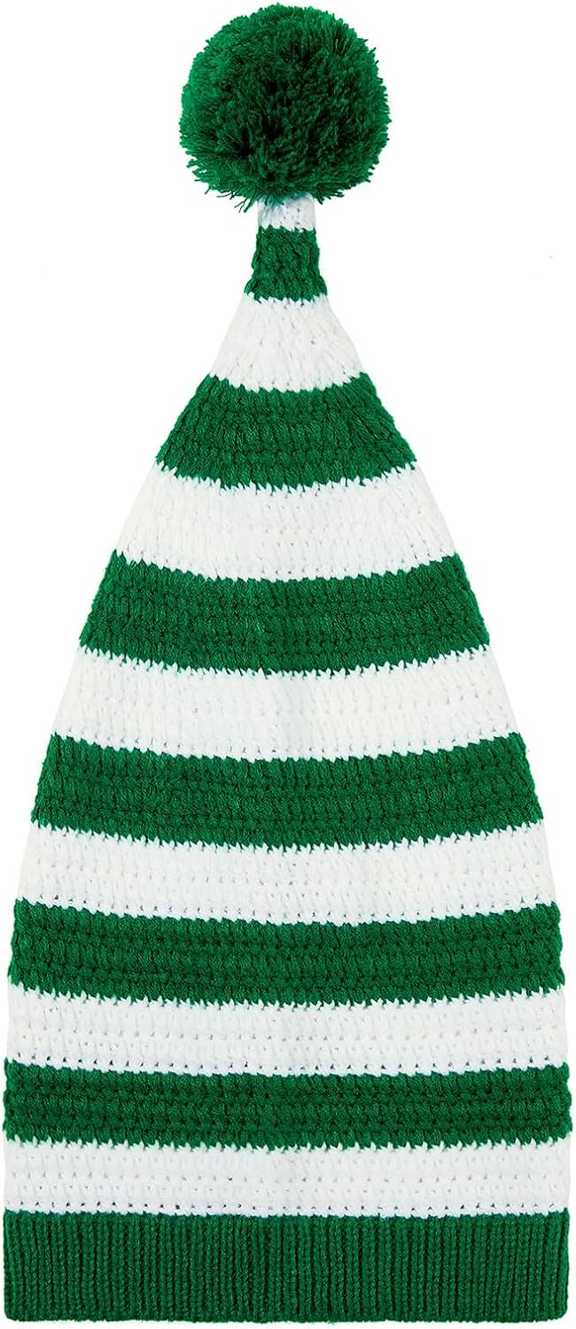 American Trends Slouchy Santa Hats Adult Christmas Santa Beanies for Women Men Elf Hat Holiday Knit Santa Hat Christmas Cap - Image 2